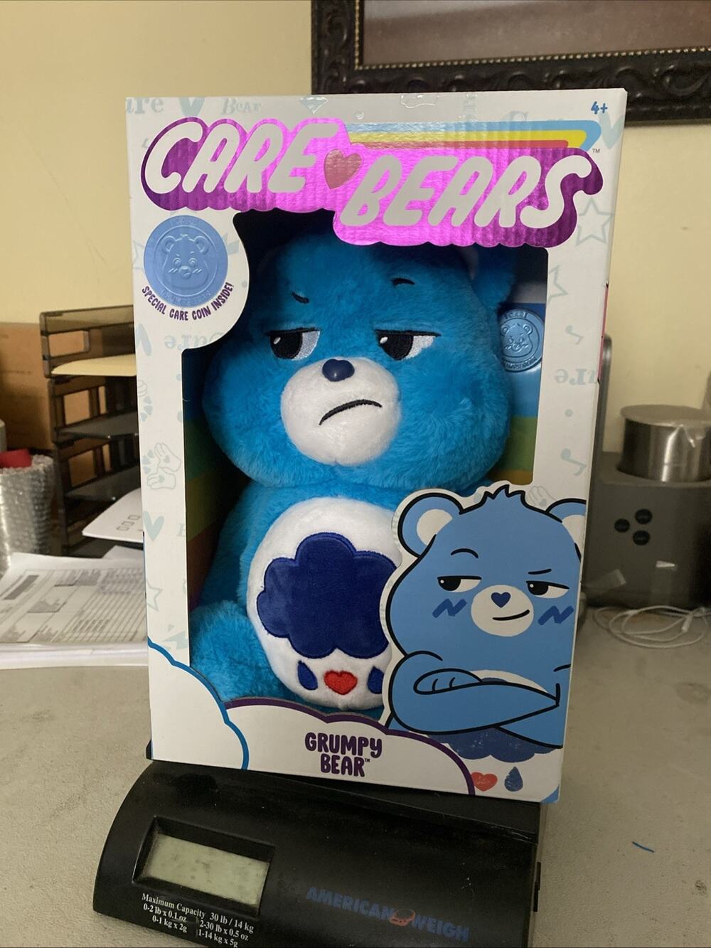 Disney Hasbro Grumpy Care Bears Plush Blue 14 inch New in Box